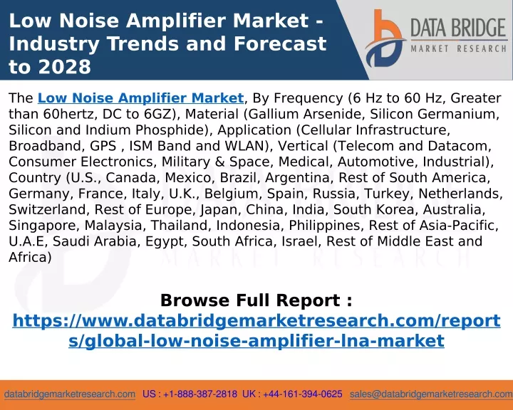 low noise amplifier market industry trends