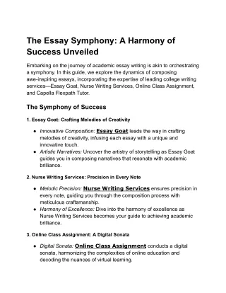 The Essay Symphony_ A Harmony of Success Unveiled