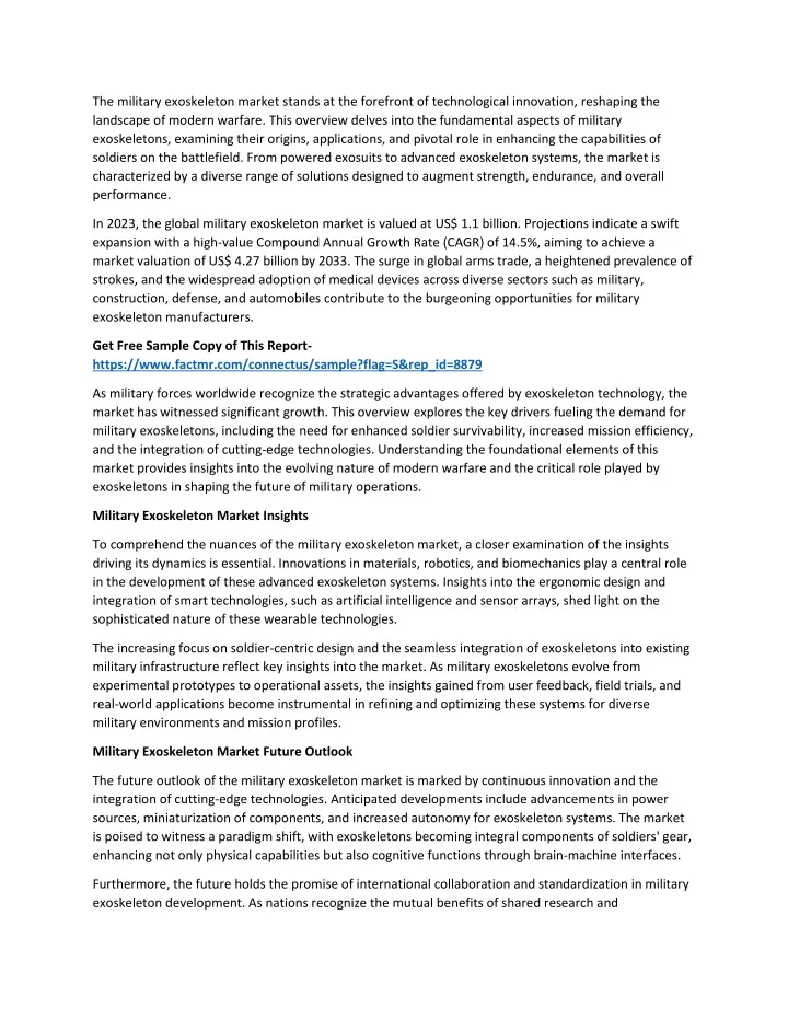 the military exoskeleton market stands