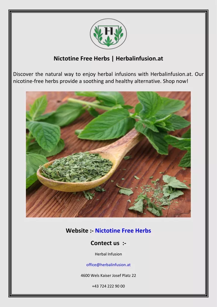 nictotine free herbs herbalinfusion at