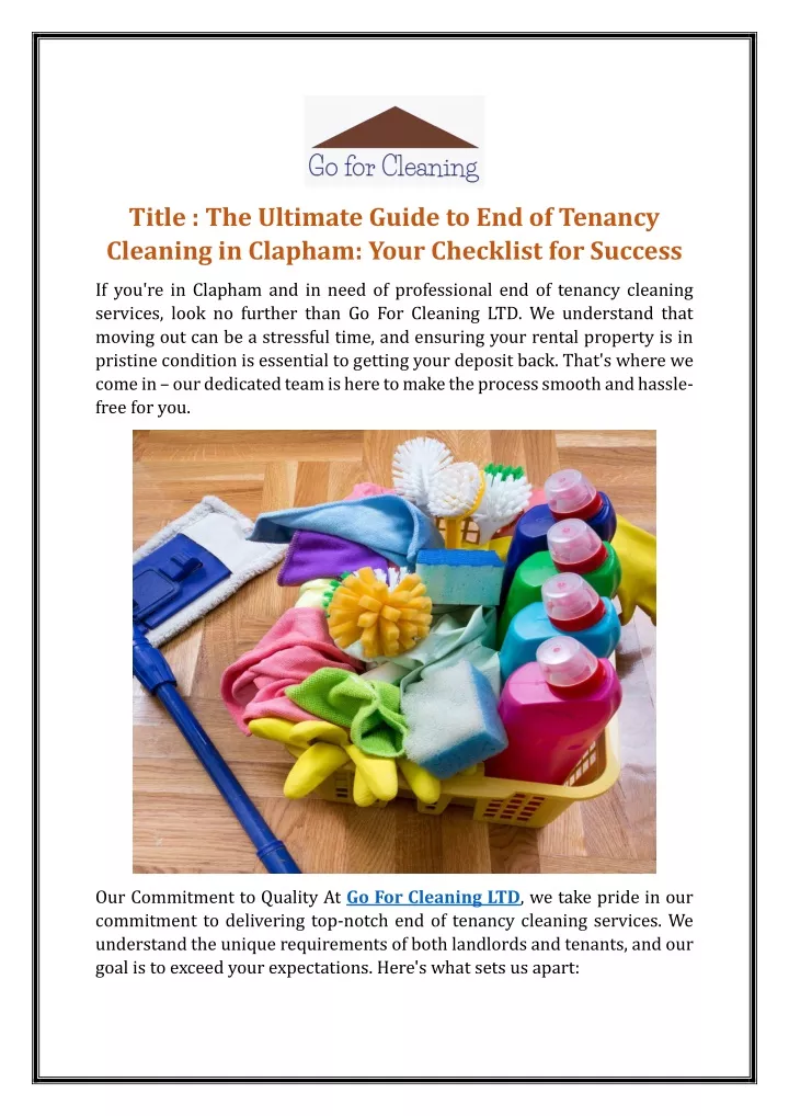 title the ultimate guide to end of tenancy