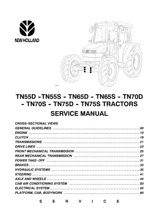 New Holland TN70D Tractor Service Repair Manual