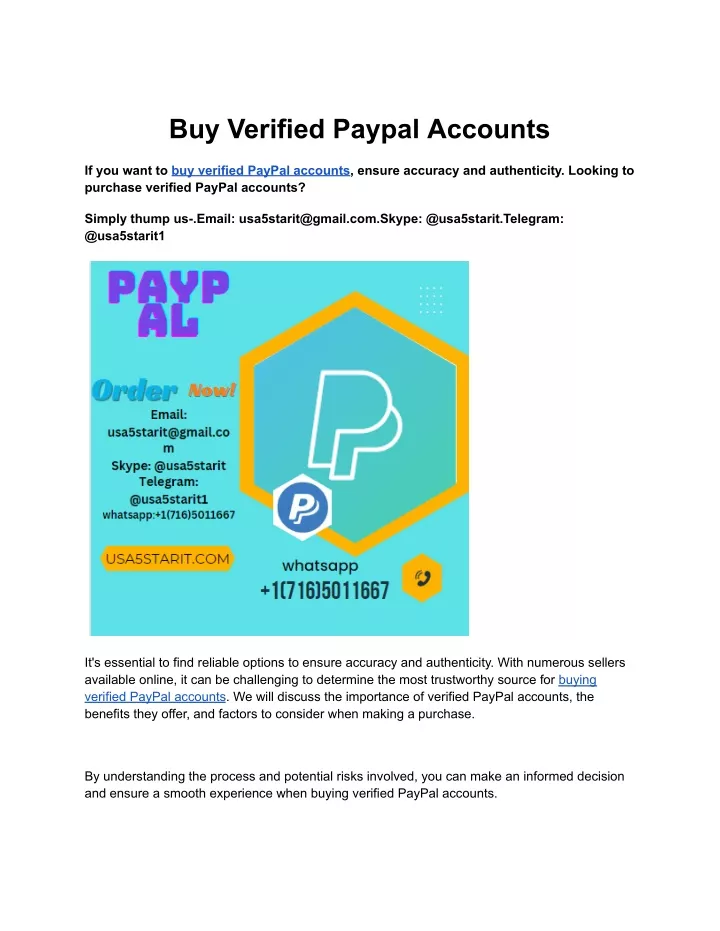 buy verified paypal accounts