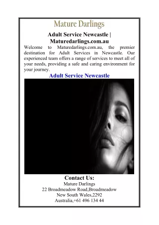 Adult Service Newcastle  Maturedarlings.com.au