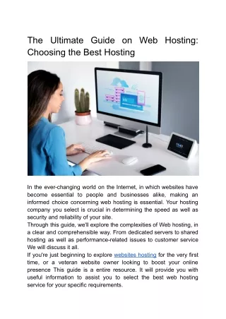 The Ultimate Guide on Web Hosting Choosing the Best Hosting | WeHost4u