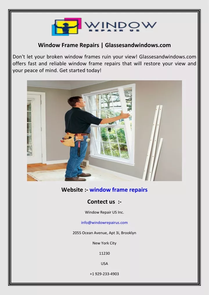 window frame repairs glassesandwindows com