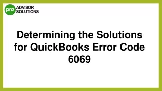 determining the solutions for quickbooks error