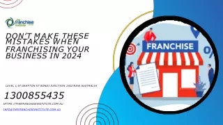 Don’t Make These Mistakes When Franchising Your Business in 2024