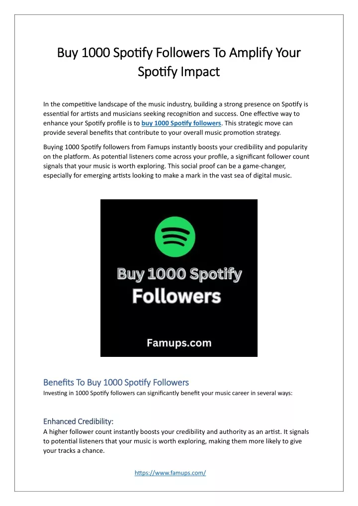 buy 1000 spotify followers to amplify your