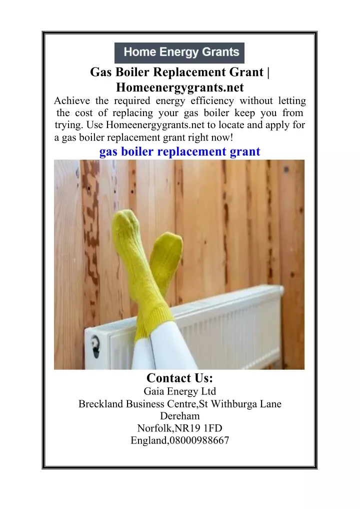 gas boiler replacement grant homeenergygrants