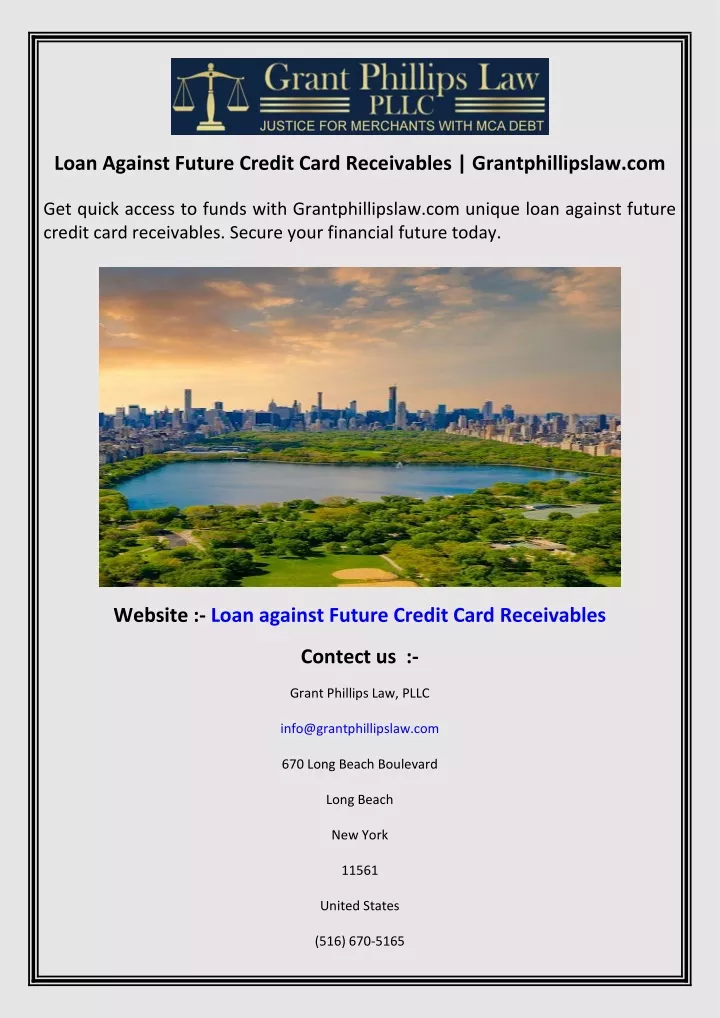 loan against future credit card receivables