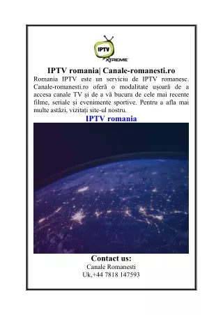 IPTV romania Canale-romanesti.ro