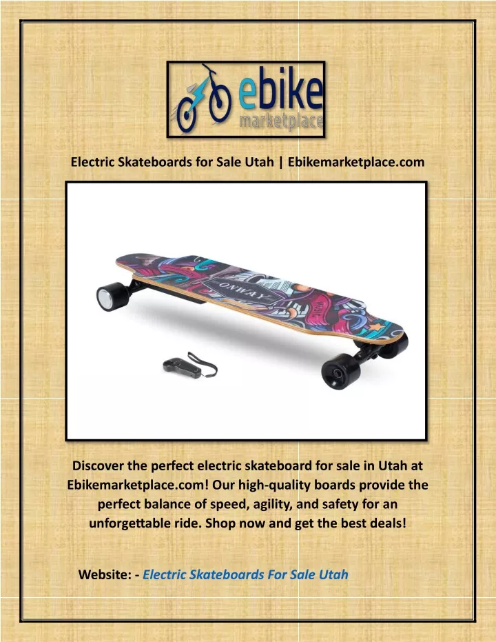 electric skateboards for sale utah