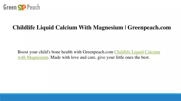 childlife liquid calcium with magnesium