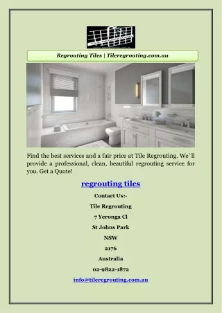 Regrouting Tiles | Tileregrouting.com.au