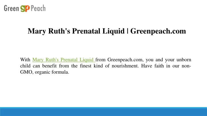 mary ruth s prenatal liquid greenpeach com