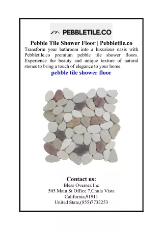 pebble tile shower floor pebbletile co transform
