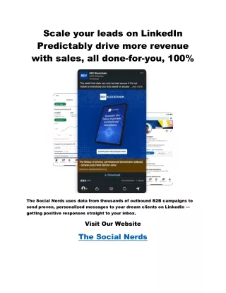 Scale your leads on LinkedIn Predictably drive more revenue with sales  all done for you 100%