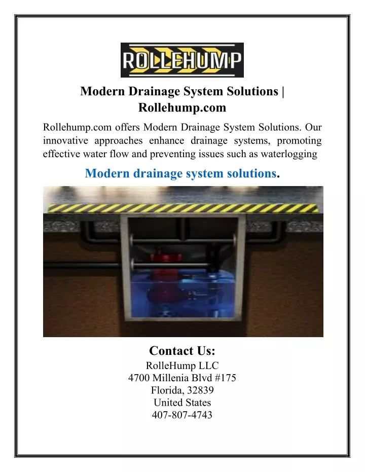 modern drainage system solutions rollehump com