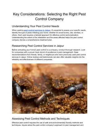 Key Considerations_ Selecting the Right Pest Control Company
