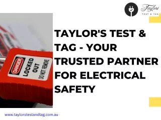 Test And Tag Near Me-Taylor's Test & tag