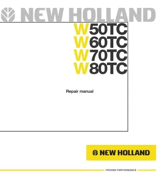 New Holland W80TC Wheel Loader Service Repair Manual