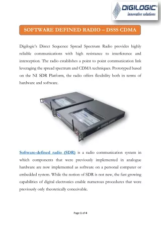 software defined radio dsss cdma