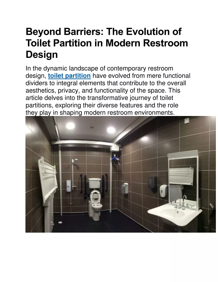 beyond barriers the evolution of toilet partition