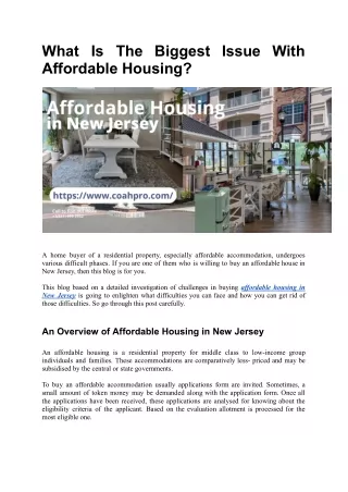 Apartment for low income in New Jersey