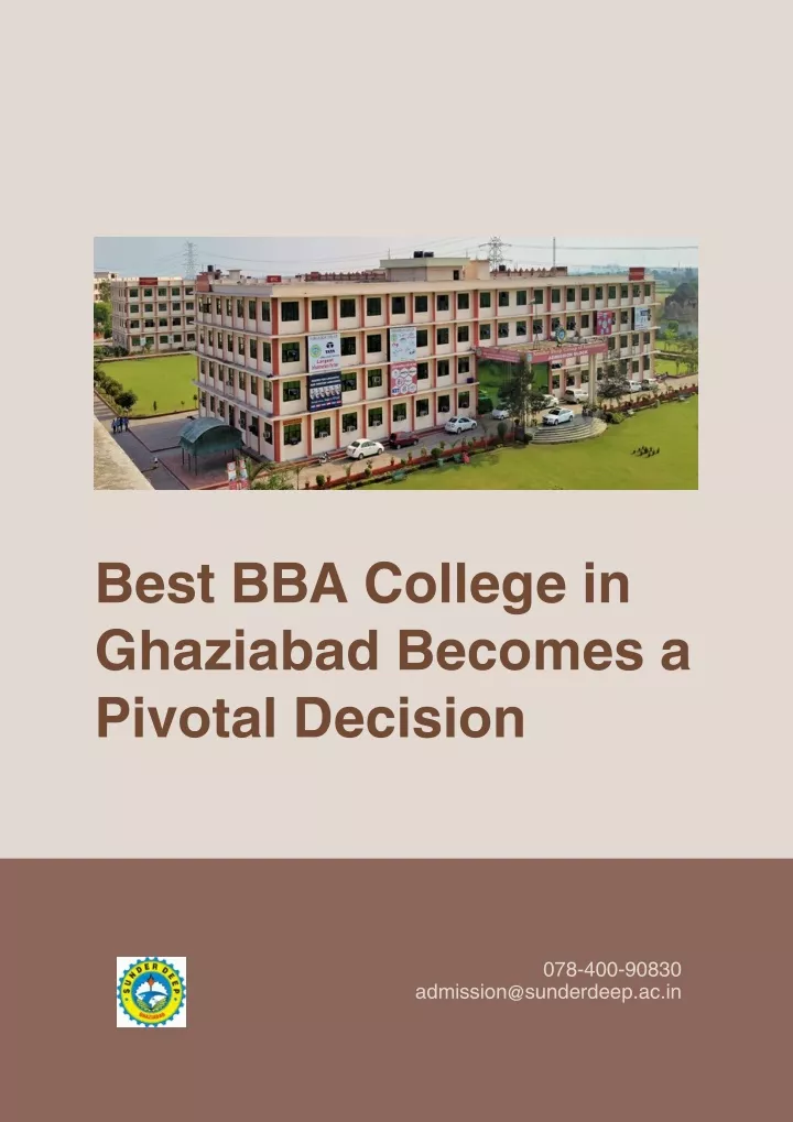 best bba college in ghaziabad becomes a pivotal