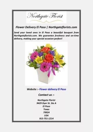 Flower Delivery El Paso  Northgateflorists.com