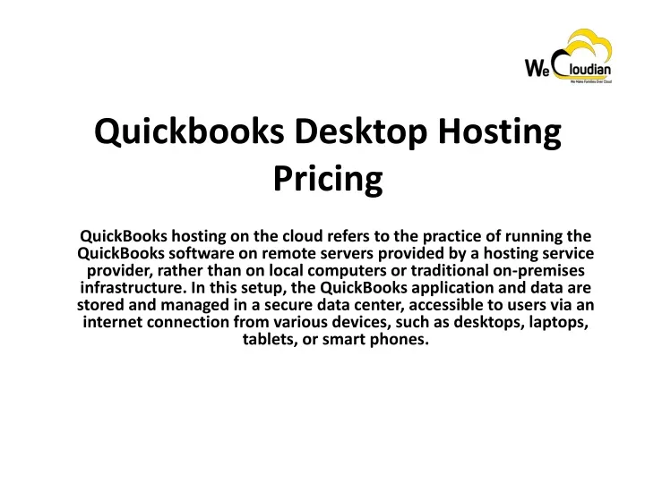 quickbooks desktop hosting pricing