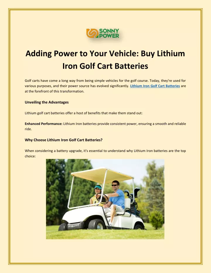 adding power to your vehicle buy lithium iron