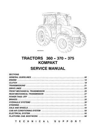 STEYR 360 KOMPAKT Tractor Service Repair Manual