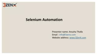 Selenium Automation.3zen