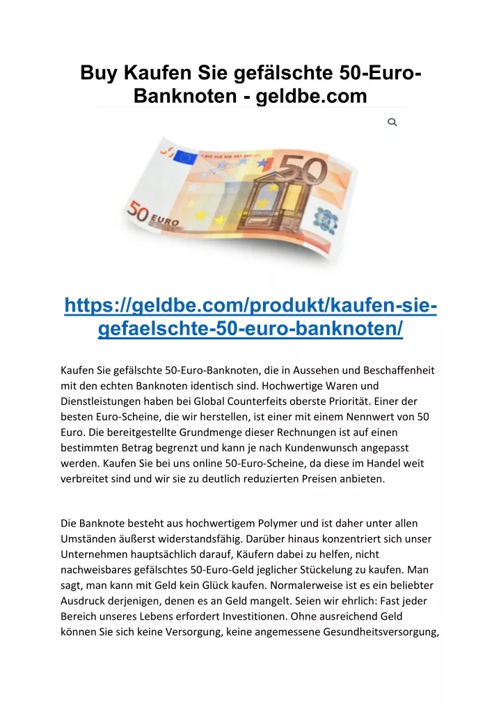 buy kaufen sie gef lschte 50 euro banknoten