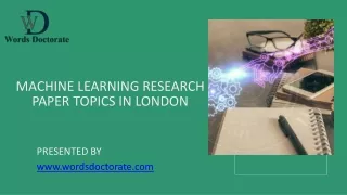 machine learning research paper topics in london