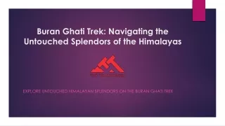 Buran Ghati Trek: Navigating the Untouched Splendors of the Himalayas