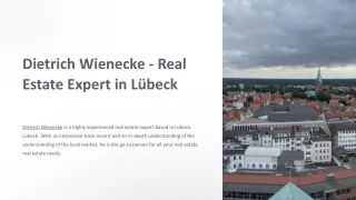 Dietrich Wienecke Real Estate Expert in Lubeck