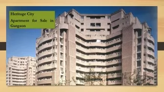 Heritage City Apartment for Sale in Gurgaon