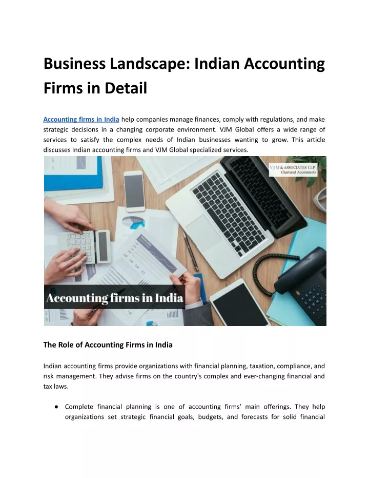 business landscape indian accounting firms