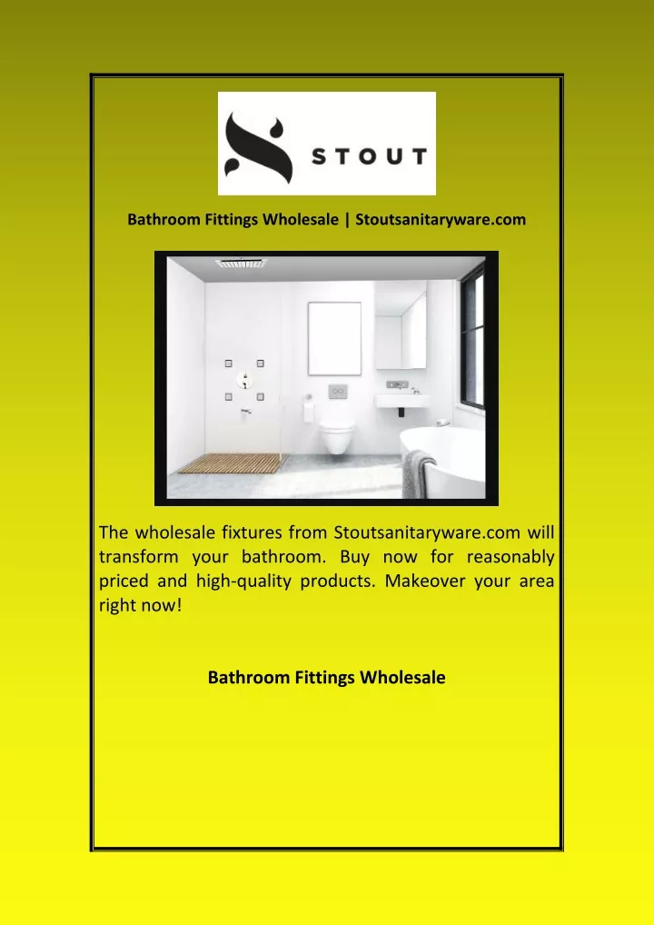 bathroom fittings wholesale stoutsanitaryware com