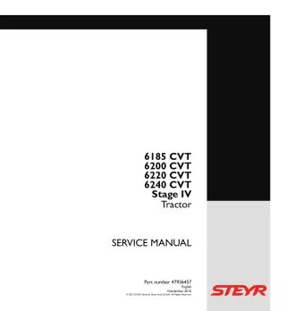 STEYR 6200 CVT Stage IV Tractor Service Repair Manual