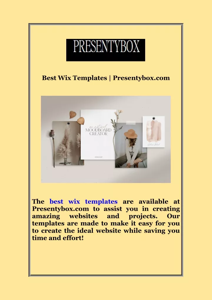 best wix templates presentybox com