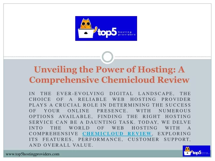 unveiling the power of hosting a comprehensive chemicloud review