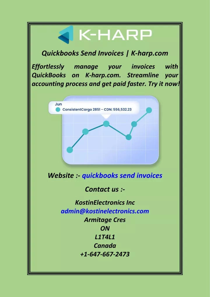 quickbooks send invoices k harp com
