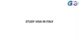 study visa in italy