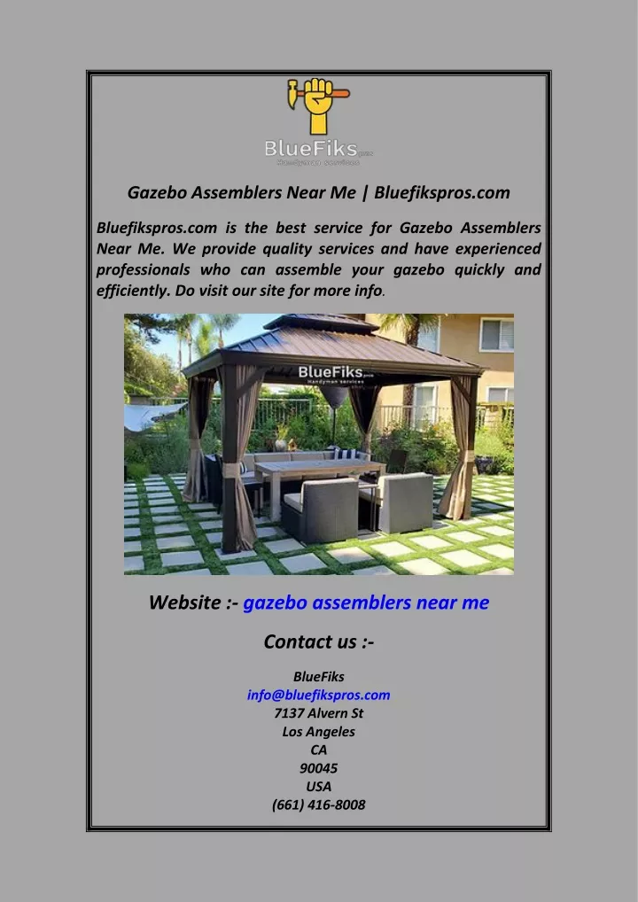 gazebo assemblers near me bluefikspros com