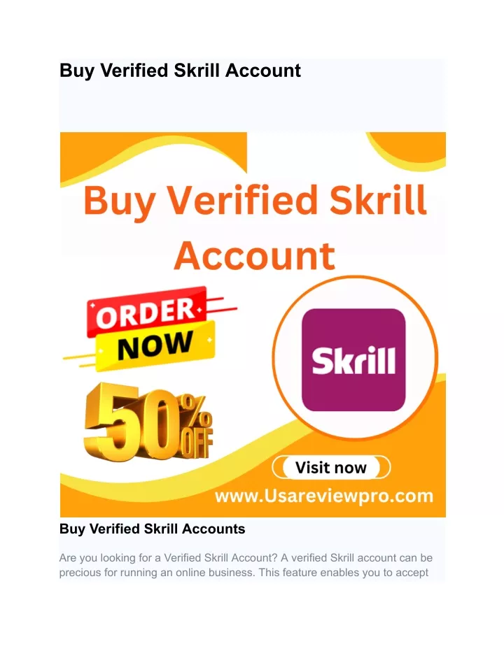 buy verified skrill account