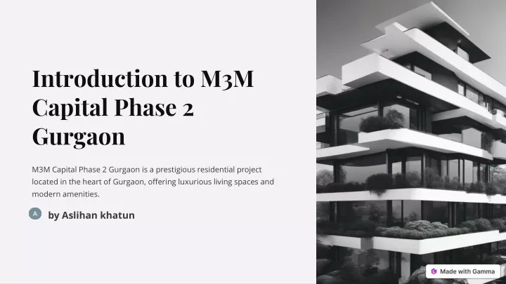 introduction to m3m capital phase 2 gurgaon